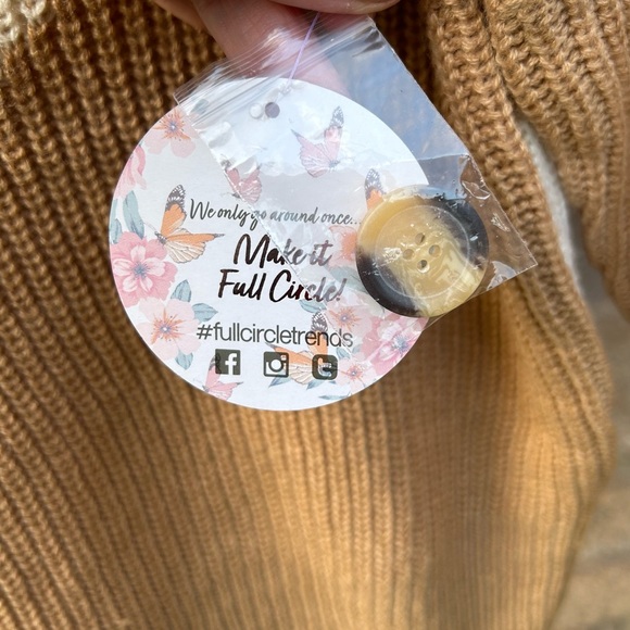 NWT-Sz S-FCT with love brand sweater. Multi-color with button detail - Picture 7 of 7